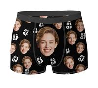 Nirusetty Boxer personnalisé pour homme - Sous-vêtements amusants personnalisés pour petit ami, mari, lui, style 9, XL