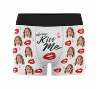 Nirusetty Boxers personnalisés avec visage personnalisé avec image amusante cadeaux pour petit ami, père, mari, style 7, M