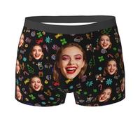 Nirusetty Boxers personnalisés pour homme avec photo de visage - Cadeaux personnalisés pour la Saint-Valentin, un anniversaire, un mariage, style 5, XXL