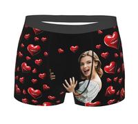 Nirusetty Boxers personnalisés pour homme, petit ami, mari avec visage, boxeurs amusants pour la Saint-Valentin, Vous êtes incroyable, M