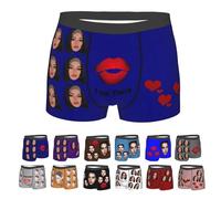 Nirusetty Boxers personnalisés pour homme, petit ami, mari, boxeurs personnalisés pour homme, cadeau pour lui petit ami, style 7, M