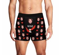 Nirusetty Boxers personnalisés pour homme, petit ami, mari, boxeurs personnalisés pour homme, cadeau pour lui petit ami, style 10, M