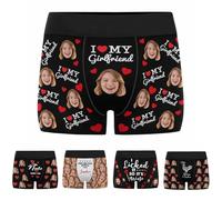 Nirusetty Boxers personnalisés pour homme, petit ami, mari, boxeurs personnalisés pour homme, cadeau pour lui petit ami, style 9, XXL