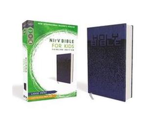 NIrV Bible for Kids Large Print Leathersoft Blue Comfort Print by Zondervan Unknown (Auteur)