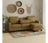 Nirvaer Canapé sectionnel reconfigurable pour une vie confortable, couleur moka élégante, facile à assembler et à entretenir, trois sièges confortables