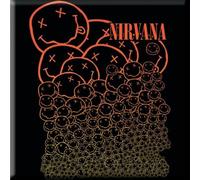 Nirvana - Aimant pour réfrigérateur "Cascading", Visage heureux RO7677 (Taille unique) (Noir/Orange)