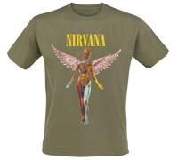 Nirvana Angel Homme T-Shirt Manches Courtes Vert M 100% Coton Regular/Coupe Standard