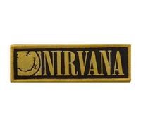Nirvana Band Logo Grunge Face Woven Patch Size Accessory Size