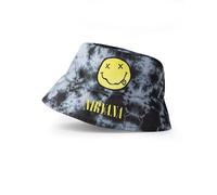 Nirvana Chapeau Seau Unisexe Noir et Gris tie-Dye | Chapeau Classique avec Logo pour Adultes | Chapeaux de Groupe de Rock décontractés | Accessoire de Protection Solaire Grungey