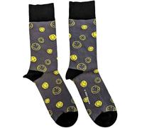 Nirvana Chaussettes Mixed Happy Faces (UK Taille 4-7) Officiel