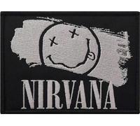 Nirvana - Ecusson thermocollant "Smiley Paint" RO4816 (taille unique) (Gris/Noir)