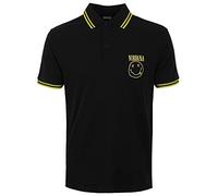 Nirvana Grunge Face Band Logo Polo Shirt Size XXL