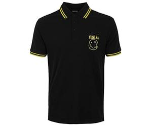 Nirvana Grunge Face Band Logo Polo Shirt Size XXL