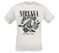 Nirvana Heart Shape Box Homme T-Shirt Manches Courtes Blanc S 100% Coton Regular/Coupe Standard