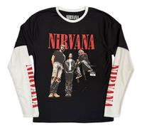 Nirvana In Utero Band Photo (Sleeve Print) Black & White XL T-shirt