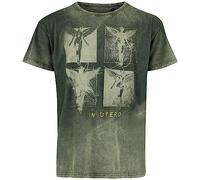 Nirvana in Utero Collage Homme T-Shirt Manches Courtes Vert 100% Coton Regular/Coupe Standard