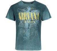 Nirvana in Utero Dye Homme T-Shirt Manches Courtes Turquoise S 100% Coton Regular/Coupe Standard