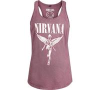 Nirvana in Utero Femme Top Lilas L 100% Coton Regular/Coupe Standard