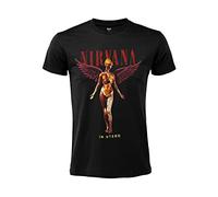 Nirvana in Utero T-Shirt Officiel Rock T-Shirt Noir Coton Unisexe Adulte Garçon. (XL)