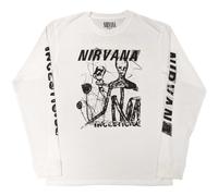 Nirvana 'Incesticide' (Blanc) Chemise à Manche Longue - NOUVEAU ET OFFICIEL