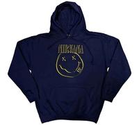 Nirvana Inverse Happy Face Navy Blue M Hoodie