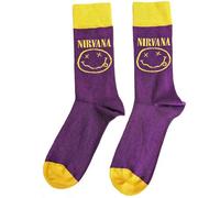 Nirvana Chaussettes cheville Grunge Face Jaune Femme Taille unique