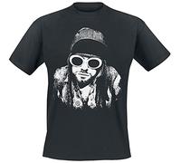 Nirvana Kurt Cobain One Colour Homme T-Shirt Manches Courtes Noir L 100% Coton Regular/Coupe Standard