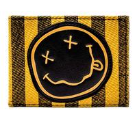Nirvana Nevermind Grunge Smiley Emblème de Groupe Rock Portefeuille Bi-Fold Porte-ID & Porte-Carte, Orange