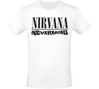 Nirvana Nevermind Homme T-Shirt Manches Courtes Blanc 100% Coton Regular/Coupe Standard