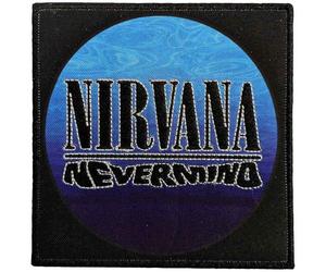 Nirvana Nevermind Wavy Logo Woven Patch Size Accessory Size