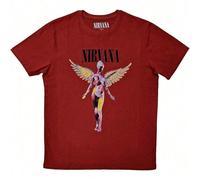 Nirvana | Official Band T-Shirt | In Utero Red - 24-Hour Fast Shipping! Celebrate the groundbreaking album In Utero with this official Nirvana t-shirt featuring a striking red design inspired by the i