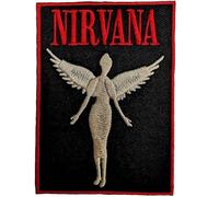 Nirvana - Patch à repasser ANGELIC (Taille unique) (Noir/Rouge)