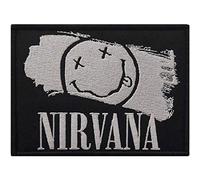 Nirvana - Patch à repasser SMILEY PAINT (Taille unique) (Gris/Noir)