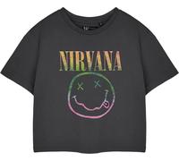 Nirvana - "Rainbow" t-shirt court pour femme NS8487 (XXL) (Charbon de bois)