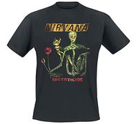 Nirvana Reformant Incesticide Homme T-Shirt Manches Courtes Noir S 100% Coton Regular/Coupe Standard