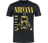 Nirvana Sliver Homme T-Shirt Manches Courtes Noir M 100% Coton Regular/Coupe Standard