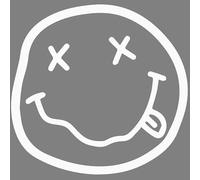 Nirvana Smiley Face Grunge Kurt Cobain L 0166 (Blanc Mat) // Autocollant JDM Style Transfert de Vinyle