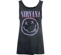 Nirvana Smiley Femme Top Noir S 100% Coton Regular/Coupe Standard