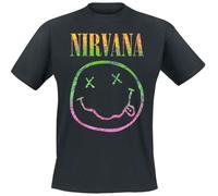 Nirvana T-shirt Sorbet Ray Happy Face Unisex Black XL