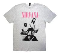 Nirvana T Shirt Bathroom Photo Band Logo Nouveau Officiel Homme Gris Size L