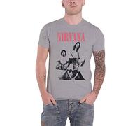 Nirvana T Shirt Bathroom Photo Band Logo Nouveau Officiel Homme Gris Size L