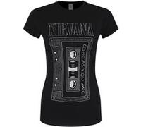 Nirvana T-shirt As You Are Tape – Femme manches courtes Noir 100% coton M Coupe standard