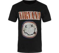 Nirvana - T-Shirt # M Unisex Black # Distressed Logo