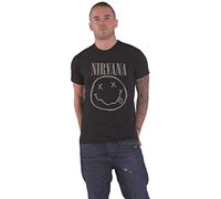 Nirvana T-shirt Hi-Build Band Logo Nouveau Officiel Unisexe Noir Taille XXL