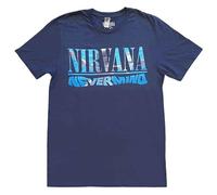 Nirvana T Shirt Nevermind Band Logo Nouveau Officiel Homme Navy Bleu Size XXL