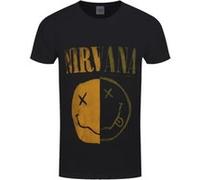 Nirvana T-Shirt Spliced Smiley Homme Noir Noir G