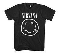 Nirvana - T-Shirt # Xxl Unisex Black # White Smiley
