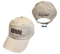 Nirvana Casquette de baseball Text Logo Band In Utero Nouveau Officiel Sable Taille unique