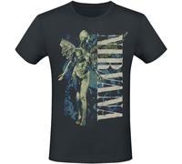 Nirvana Vertical Logo Homme T-Shirt Manches Courtes Noir XXL 100% Coton Regular/Coupe Standard