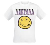 Nirvana Xerox Smiley Homme T-Shirt Manches courtes blanc L